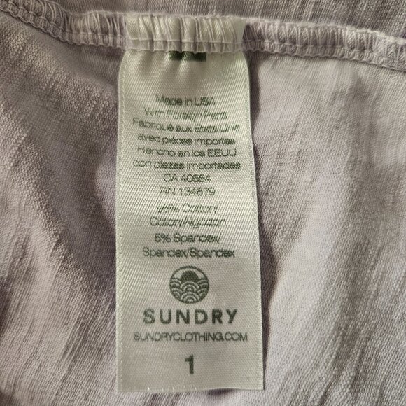 NWT SUNDRY Anthropologie Womens Midi Dress SZ Small Lilac Smocked Waist USA - Picture 9 of 12